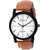 Gen-Z Round DIal Multicolor Leather Strap Analog Watches For Men (Combo of 8)