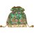 TARUSA Green Brocade Material Indian Pattern Potli For Women's
