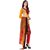 SET OF 3 IN CREPE WITH STRAIGHT KURTI AND ANKLE LENGTH PANT