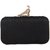 TARUSA Black Silk Material Floral Box Clutch For Women's