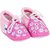 Neska Moda Baby Boys And Girls Pink Anti Slip Booties For 0 To 12 Months BT290