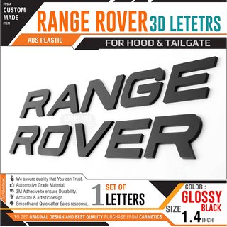Buy Carmetics Range Rover 3d Letters stickers logo emblem for TATA ...