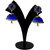 Handmade Silk Thread Blue Dangler Jhumka Earrings Model 2