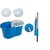 Black Cat Inc 360 Spin Mop Rotating Steel Pole  Plastic Bucket with 2 Microfiber Heads with Dustpan, 4 Sponge, 1 Glass Wiper  2 Microfiber Gloves Color May Very