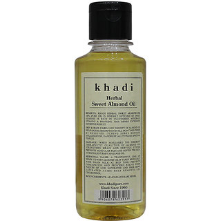 Khadi Herbal Sweet Almond Oil - 210ml