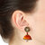 Handmade Silk Thread Orange Dangler Jhumka Earrings Model 1