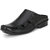 Knoos Men's Black Synthetic Leather Casual Sandal
