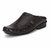 Knoos Men Brown Synthetic Leather Slip on Sandals