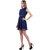 WC-1514 Westchic Nevy Blue Net Midi Dress