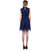 WC-1514 Westchic Nevy Blue Net Midi Dress