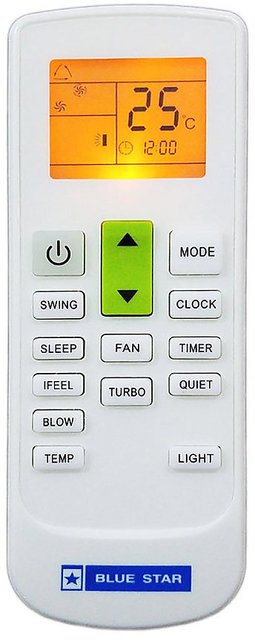 blue star ac remote control price