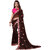 Hirvanti Fashion Designer Brown Georgette Embroidery Saree with Blouse Piece