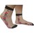 Utkarsh 1 Pair Soft, Thin, comfortable And Transparent Multi Uses Girl's Green And Pink Floral Print Ankle Length Socks