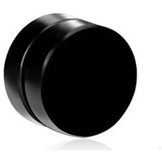 Black 8MM Round MAGNETIC (NO PEARCING) Stud Earrings 1 Pair. For Mens/Boys/Guys/Gents