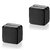 Black Square (NO PEARCING) Stud Earrings 1 Pair. For Mens/Boys/Guys/Gents