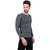 PAUSE Sport Grey Solid Sports Dry-Fit Round Neck Muscle Fit Full Sleeve T-Shirt