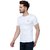 PAUSE Sport White Solid Sports Dry-Fit Round Neck Muscle Fit Short Sleeve T-Shirt