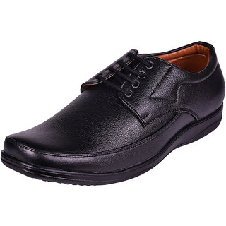 Black Lace-up Formal Synthetic PU Shoes 