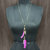 Code Yellow Women's Gold Plated Pink Feather Statement Necklace 1112515B