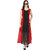 Code Yellow Women's Red Black Panelled Long Dress (RWD2027Red)