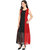 Code Yellow Women's Red Black Panelled Long Dress (RWD2027Red)