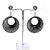 Prasi stylish and funky handmade black-coloured thread earrings