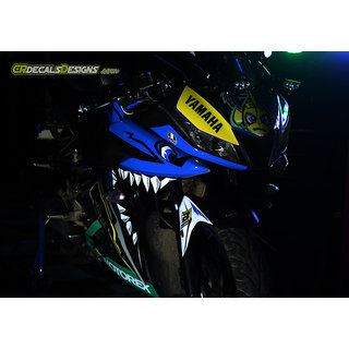 Buy Cr Decals Yamaha R15 V3 Full Body Wrap Custom Decals Stickers Vr46 Shark Edition Kit Blue Online Get 52 Off
