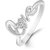 Sukai Jewels Love Heart Diamond Studded Rhoium Plated Alloy & Brass Cz American Diamond Finger Ring for Women & Girls [CJFR1319G]