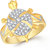Sukai Jewels Money Tortoise Gold Plated Alloy & Brass Cubic Zirconia Finger Ring for Women & Girls [SFR789G]