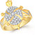 Sukai Jewels Money Tortoise Gold Plated Alloy & Brass Cubic Zirconia Finger Ring for Women & Girls [SFR789G]