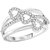 Sukai Jewels Glittering Bonded Heart Rhodium Plated Alloy & Brass Cubic Zirconia Finger Ring for Women & Girls [SFR388R]