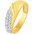 Sukai Jewels Stylish Band Pattern Gold Plated Alloy  Barss Cubic Zirconia Finger Ring for Women  Girls SFR444G