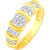 Sukai Jewels Royal Look Gold Plated Alloy & Barss Cubic Zirconia Finger Ring for Women & Girls [SFR469G]