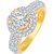 Sukai Jewels Royal Look Gold Plated Alloy  Brass Cubic Zirconia Finger Ring for Women  Girls SFR552G