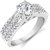Sukai Jewels Cluster Solitaire Rhodium Plated Alloy & Brass Cubic Zirconia Finger Ring for Women & Girls [SFR559R]