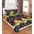 Chawla Black Yellow Flower Double Bedsheet Pack of 1 +2 Pillow Cover