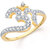 Sukai Jewels OM Gold Plated Alloy  Brass Cubic Zirconia Finger Ring for Women  Girls SFR779G