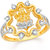Sukai Jewels Laxim Gold Plated Alloy & Brass Cubic Zirconia Finger Ring for Women & Girls [SFR784G]