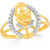 Sukai Jewels Laxim Gold Plated Alloy & Brass Cubic Zirconia Finger Ring for Women & Girls [SFR785G]