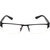 HRINKAR Unisex Black Rectangular Medium Half Rim Reading Glasses