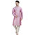 Conway Pink Floral Print Silk Sherwani Set For Mens