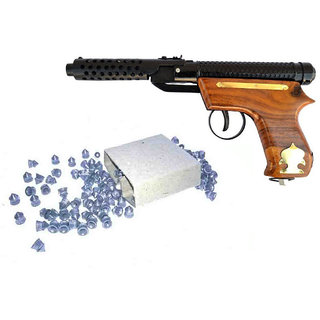 Charismacart Metal And Wooden Airgun with 200 free Pellets