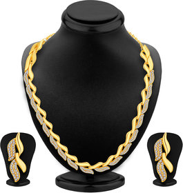 Sukkhi Graceful Gold Plated Adjustable Gold Necklace Bridal/Wedding Set for Women's