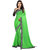 janvi sales green color lace border work saree with blouse piece (jv-3007green)