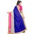 Om Creation Womens Blue Silk And Lycra Designer Saree