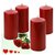Diwali Special Smokeless Red Pillar candle ( size 3/6 inch ) for home Decor ,wedding and party (set of 2)