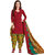 Drapes Women's Maroon Cotton printed  Patiyala Dress Material (Unstitched)