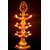 Kitchenraft Gold Plastic Electric Bulb Lights Deepak for Pooja and Diwali Festival Decoration (3 Layer)