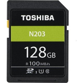                       Toshiba N203 128 GB SDHC Class 10 100 MB/s Memory Card                                              