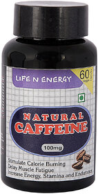 Life N Energy Pure Natural Caffeine Energy, Fat Burner  Alertness 100 mg capsules